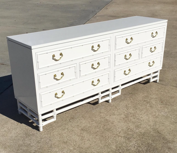 Vintage Ficks Reed Rattan and Cane Buffet Available for Custom Lacquer! - Hibiscus House