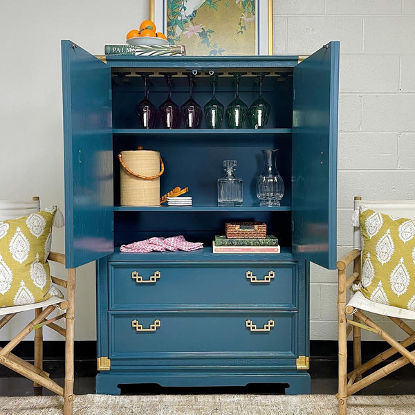 Vintage Thomasville Mystique Armoire Available for Custom Lacquer - Hibiscus House