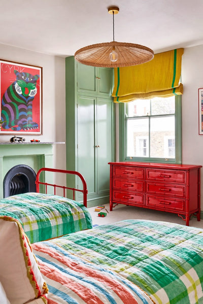 Vintage Dixie Aloha Six Drawer Bamboo Dresser with Fretwork Available for Lacquer Customization - Hibiscus House