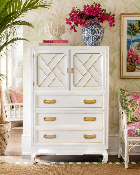 American of Martinsville Chippendale Armoire Available for Custom Lacquer!