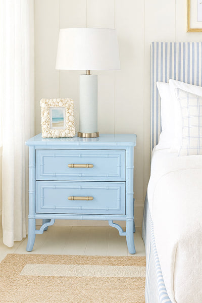 Vintage Dixie Aloha Collection Faux Bamboo Nightstand Pair Available for Custom Lacquer!! - Hibiscus House