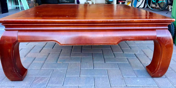 Gorgeous Vintage Ming Style All-Wood Coffee Table Available for Custom Lacquer!