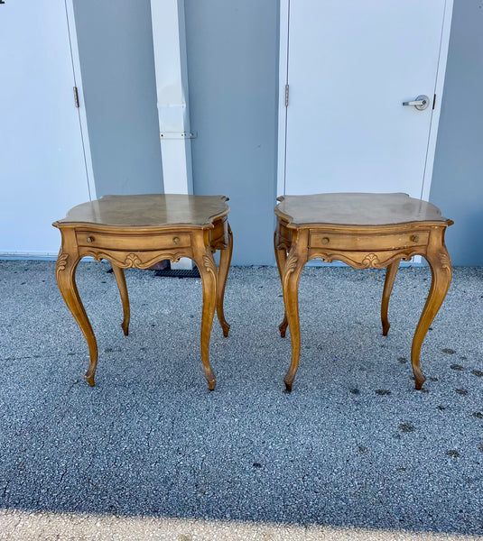 Vintage Pair of Weiman Furniture French Provincial End Tables Available for Custom Lacquer!