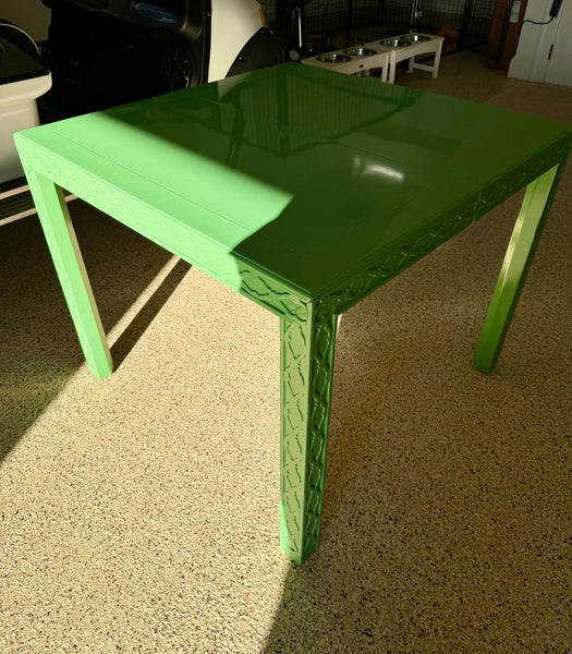 Gorgeous Vintage Game Table with Fretwork Available for Custom Lacquer! - Hibiscus House