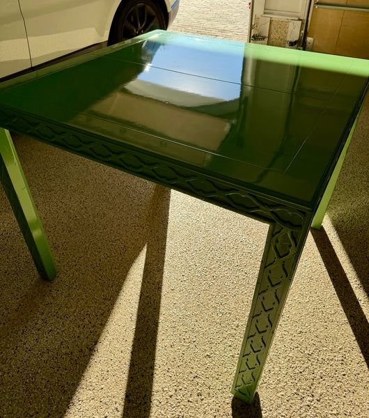 Gorgeous Vintage Game Table with Fretwork Available for Custom Lacquer! - Hibiscus House