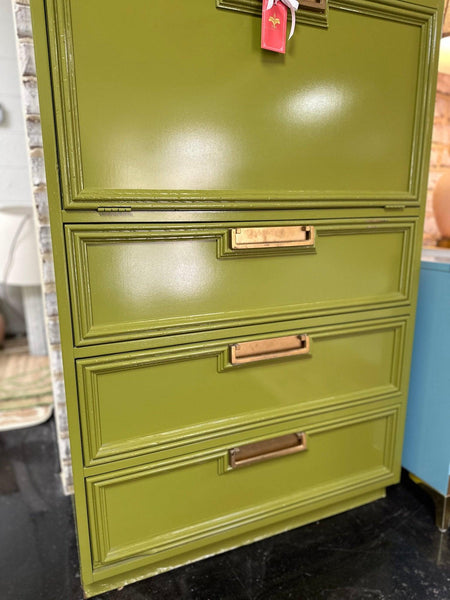 Vintage Bookcase/Secretary Lacquered and Ready to Ship! - Hibiscus House