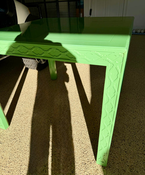 Gorgeous Vintage Game Table with Fretwork Available for Custom Lacquer! - Hibiscus House