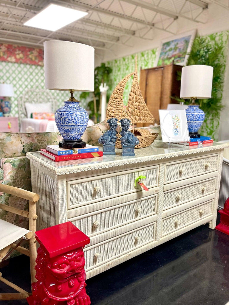 Henry Link by Lexington Woven Wicker Rattan Six Drawer Dresser Ready to Ship! – Hibiscus House Henry Link by Lexington Woven Wicker Rattan Six Drawer Dresser Ready to Ship! – Hibiscus House