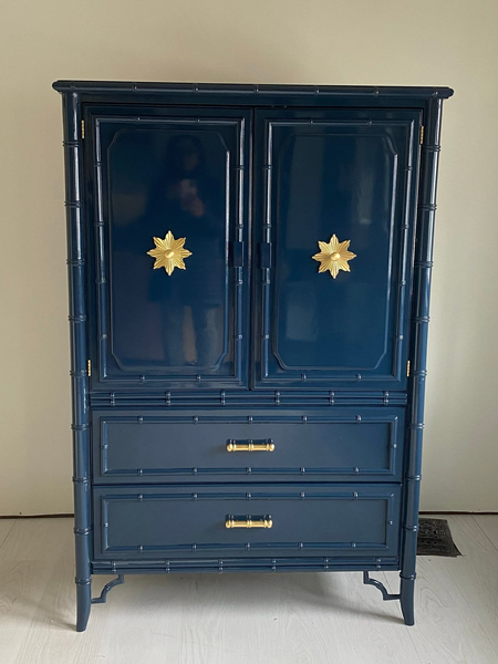 Vintage Dixie Furniture Company "Aloha" Collection Armoire Cabinet/ Bar Available to Customize! - Hibiscus House