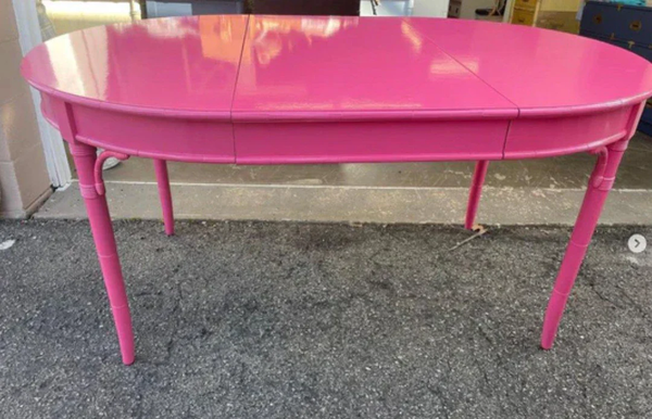 Vintage Thomasville Allegro Faux Bamboo Dining/Game Table Available for Custom Lacquer!