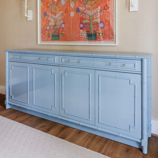 Vintage Thomasville Allegro Bamboo Buffet/Credenza Available for Custom Lacquer! - Hibiscus House