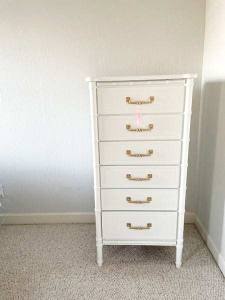 Vintage Dixie Furniture Faux Bamboo Lingerie Chest Available for Custom Lacquer!