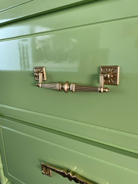 Vintage Faux Bamboo Nine-Drawer Classic Triple Dresser Available to Customize!