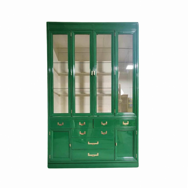 Vintage Drexel Accolade Collection Campaign China Cabinet Available for Custom Lacquer! - Hibiscus House