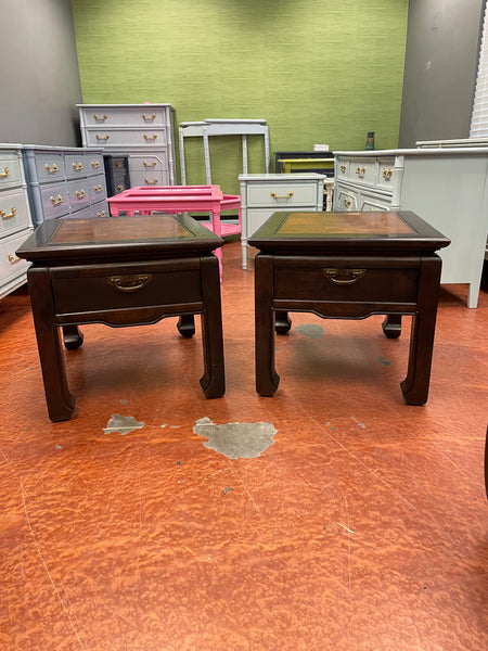 Vintage Broyhill Premier Collection End Table Pair Available for Custom Lacquer!