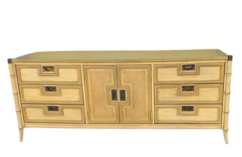 Vintage Stanley Furniture Faux Bamboo Credenza-Style Dresser Available for Custom Lacquer!