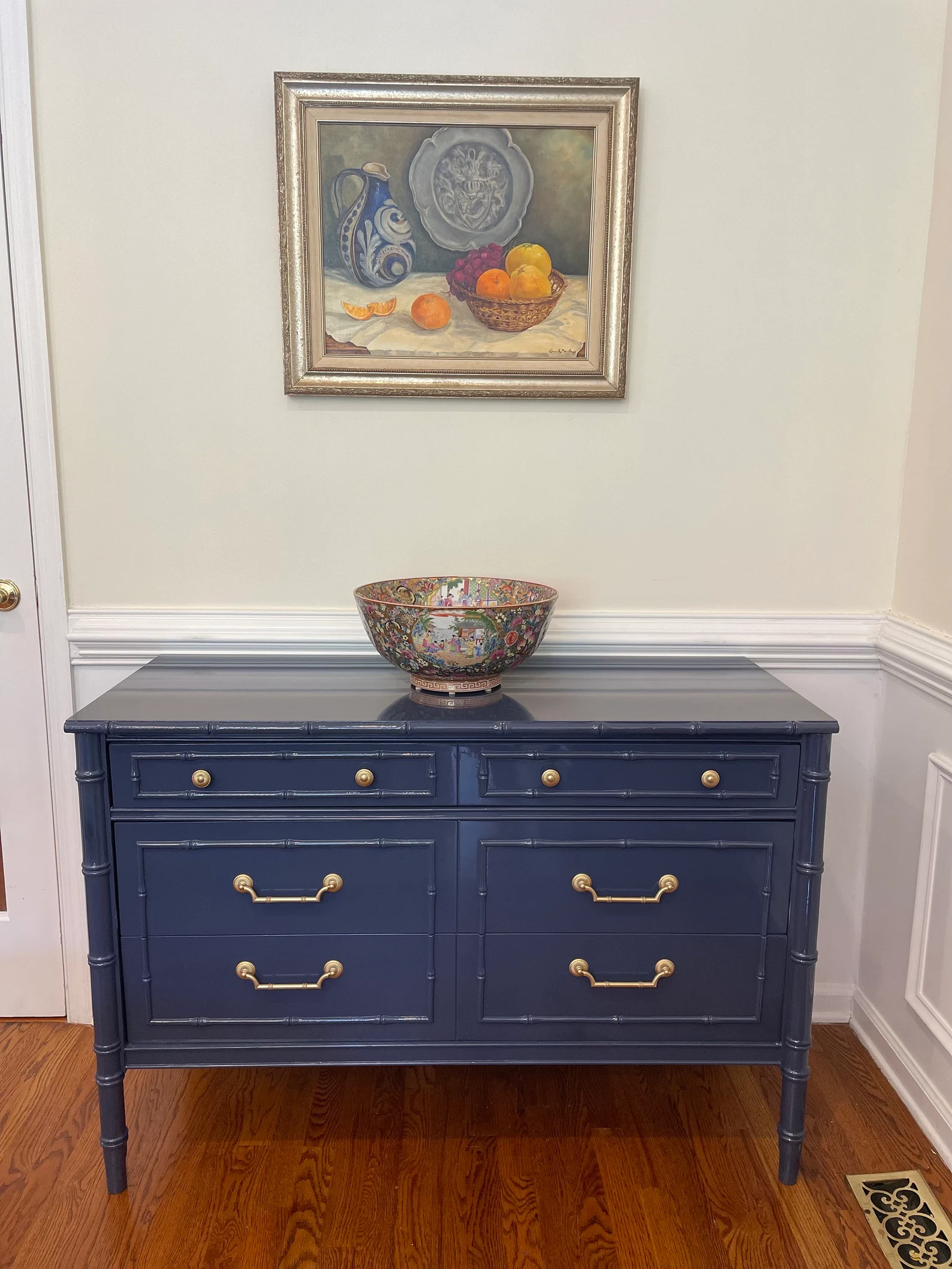 Vintage Thomasville Allegro Faux Bamboo Three-Drawer Dresser Available for  Custom Lacquer  Hibiscus House