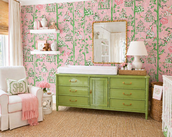Vintage Henry Link Bali Hai Shutter Center-Door Credenza Available to Customize! - Hibiscus House