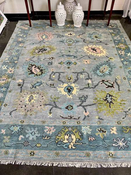 Blue Hue Persian Hand-Knotted 8x10 Wool Rug (Ships Free!) - Hibiscus House