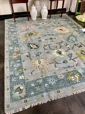 Blue Hue Persian Hand-Knotted 8x10 Wool Rug (Ships Free!) - Hibiscus House