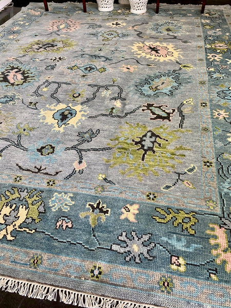 Blue Hue Persian Hand-Knotted 8x10 Wool Rug (Ships Free!) - Hibiscus House