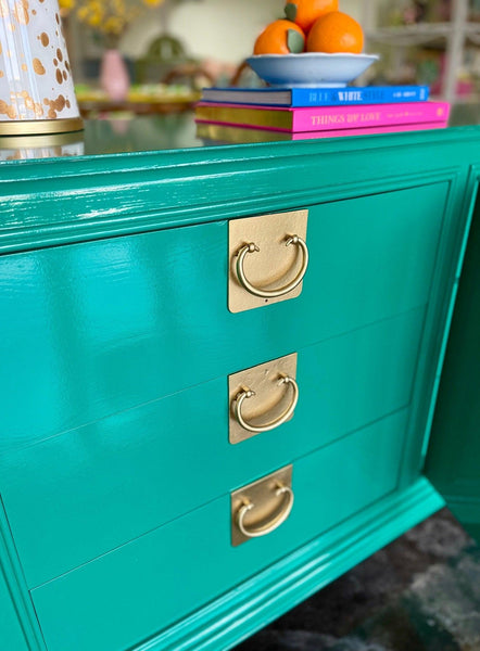 1960's Mount Airy Furniture Co. Credenza Lacquered - Hibiscus House