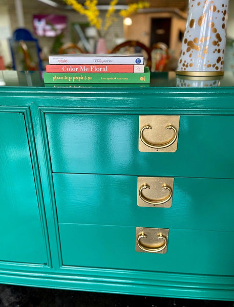 1960's Mount Airy Furniture Co. Credenza Lacquered - Hibiscus House