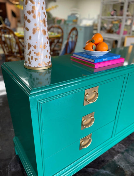 1960's Mount Airy Furniture Co. Credenza Lacquered - Hibiscus House