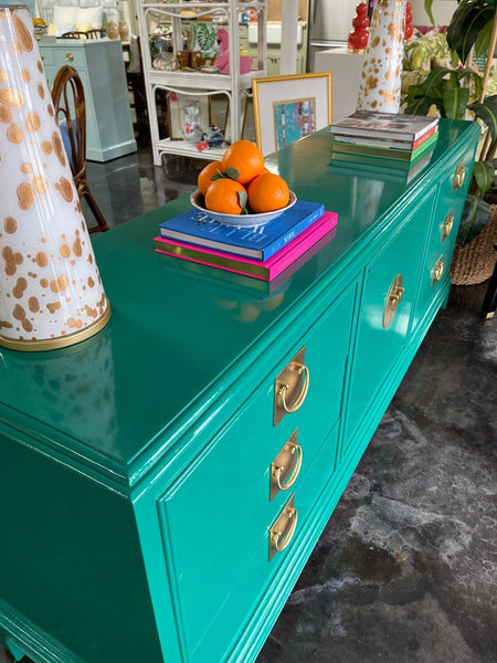 1960's Mount Airy Furniture Co. Credenza Lacquered - Hibiscus House