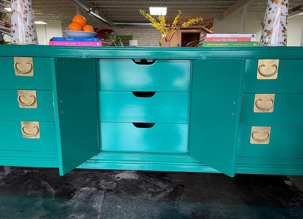 1960's Mount Airy Furniture Co. Credenza Lacquered - Hibiscus House