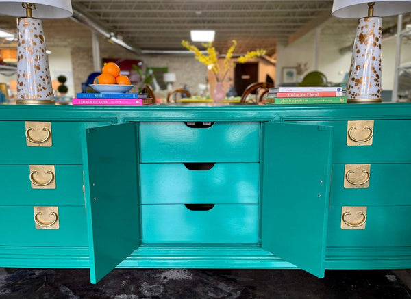 1960's Mount Airy Furniture Co. Credenza Lacquered - Hibiscus House