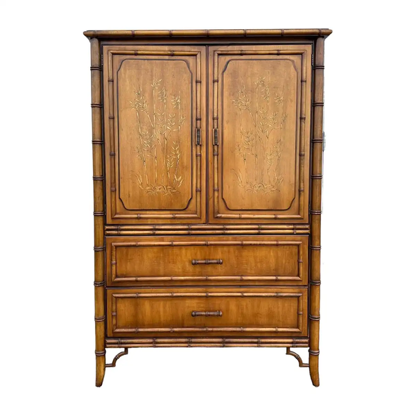 Vintage Dixie Furniture Company "Aloha" Collection Armoire Cabinet/ Bar Available to Customize!