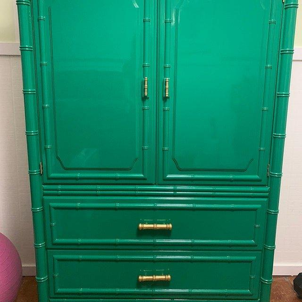 Vintage Dixie Furniture Company "Aloha" Collection Armoire Cabinet/ Bar Available to Customize!