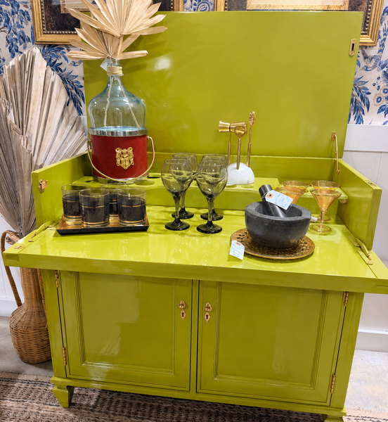 RARE Vintage Kindel Furniture Mid Century Pop Up Dry Bar Available for Custom Lacquer!