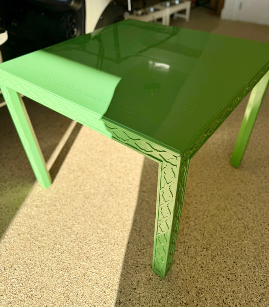 Gorgeous Vintage Game Table with Fretwork Available for Custom Lacquer! - Hibiscus House