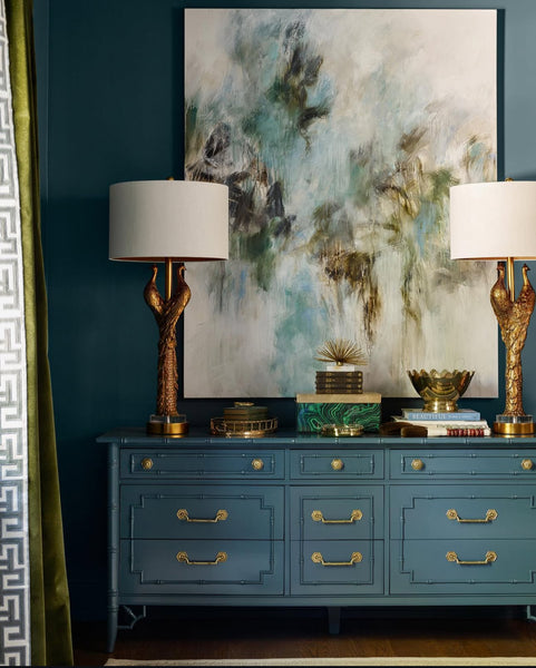 Vintage Thomasville Allegro Faux Bamboo Nine Drawer Dresser Available to Customize