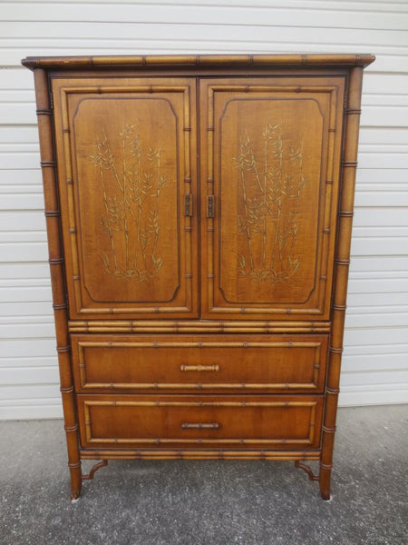 Vintage Dixie "Aloha" Armoire Cabinet/ Bar Available for Custom Lacquer - Hibiscus House