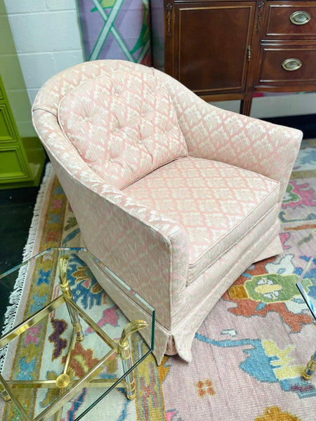 Adorable Vintage Light Pink Barrel Back Chair Pair Ready to Ship! - Hibiscus House