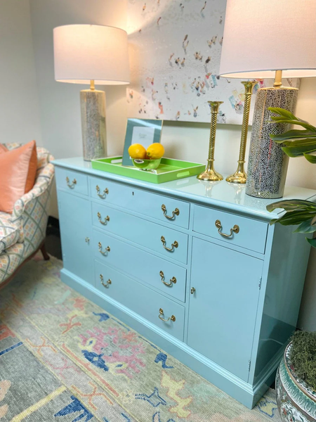 1940's Traditional Style Mahogany Serving Chest Available for Custom Lacquer
