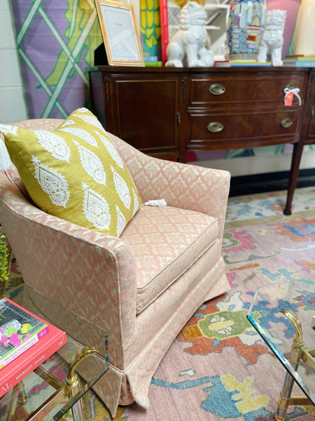 Adorable Vintage Light Pink Barrel Back Chair Pair Ready to Ship! - Hibiscus House