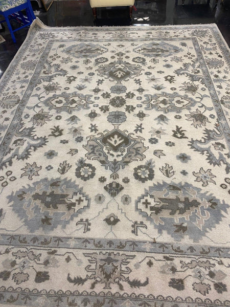 9 x 12 Handmade Oushak Rug - Hibiscus House