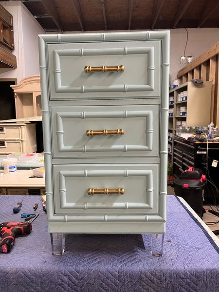 Vintage Dixie Aloha Collection Narrow Cabinet Style Nightstand Pair Available for Custom Lacquer! - Hibiscus House