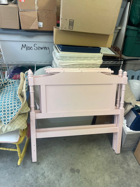 Vintage Faux Bamboo Pagoda Style Twin Headboard Pair Available for Custom Lacquer! - Hibiscus House