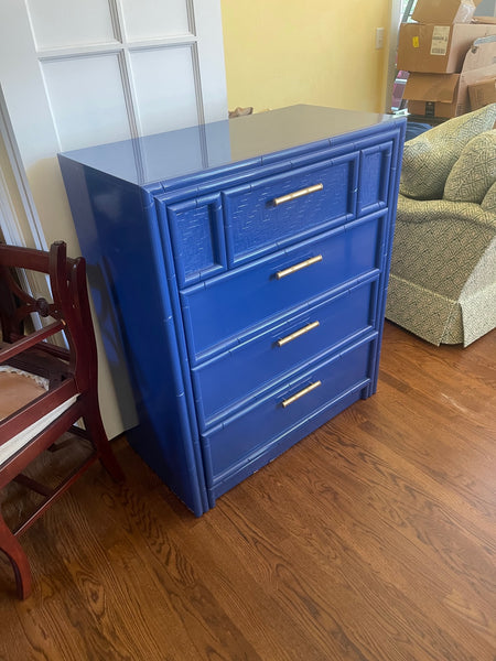 Vintage Bamboo Lea Furniture Tallboy Chest Available for Custom Lacquer! - Hibiscus House