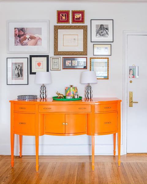 Vintage Traditional Mahogany Sideboard Available for Custom Lacquer