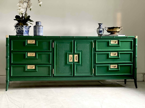 Vintage Stanley Furniture Faux Bamboo Credenza-Style Dresser Available for Custom Lacquer!