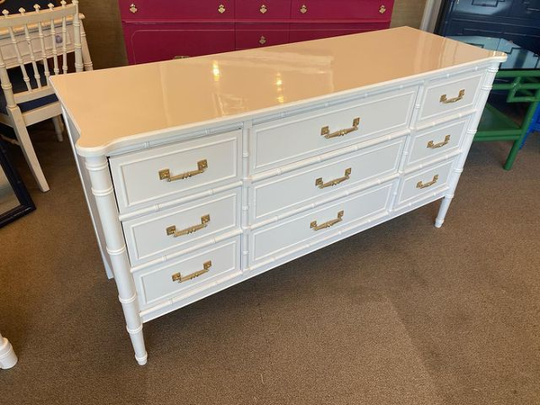 Vintage Henry Link Bali Hai Bamboo Nine Drawer Dresser Available for Lacquer!