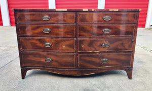 Antique Henredon Bowfront Mahogany Dresser Available for Custom Lacquer - Hibiscus House