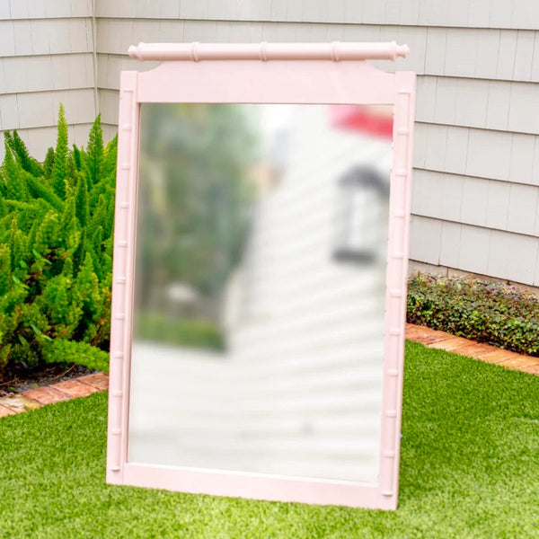 Vintage Dixie Furniture Faux Bamboo Mirror Available for Custom Lacquer