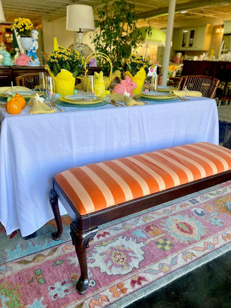 Vintage Chinoiserie Bench Settee by Century Furniture Co Available & Ready to Ship - Hibiscus House